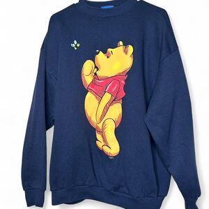 Disney Navy blue vintage 90s 1990s Winnie the Pooh crewneck sweatshirt